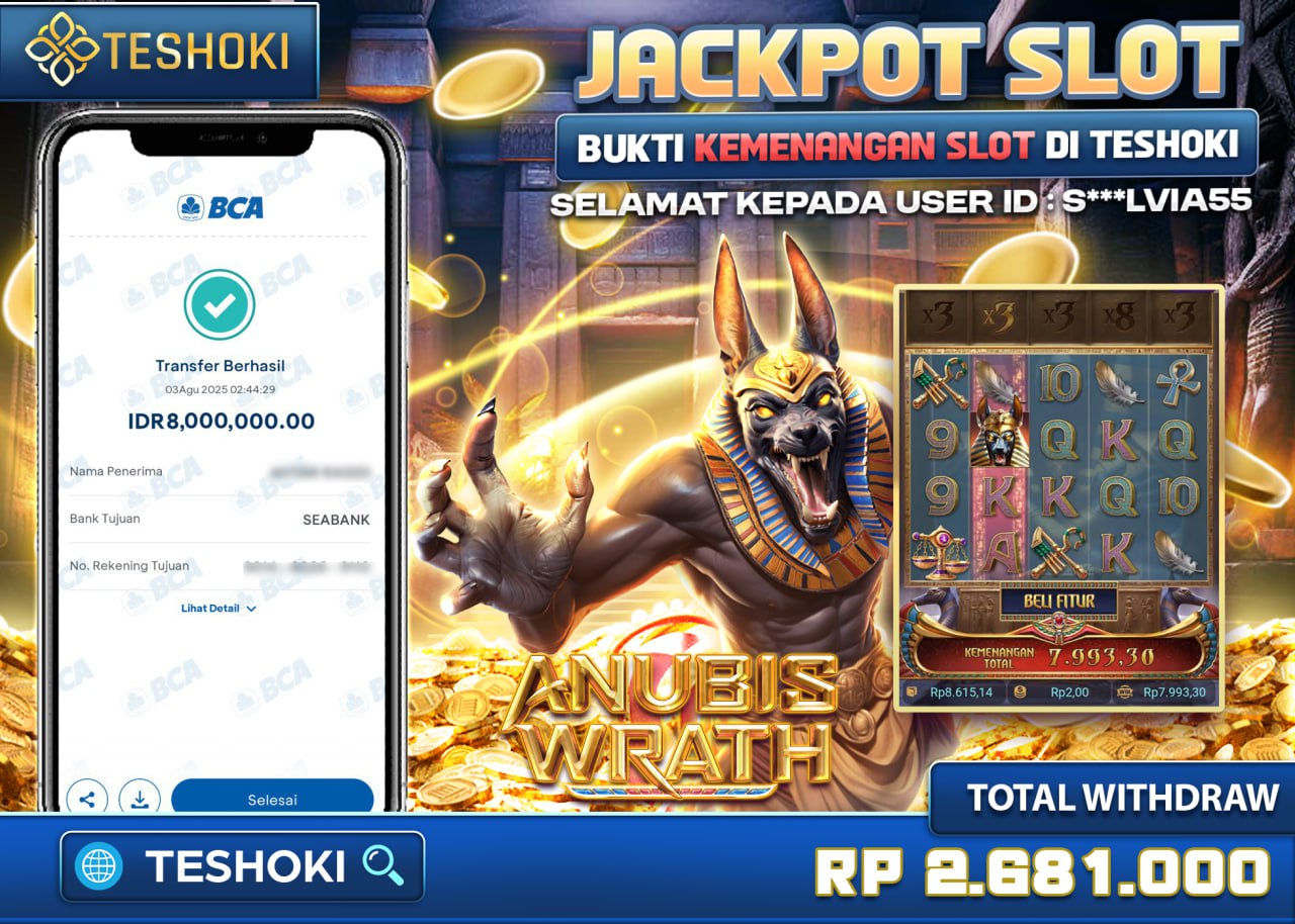S***LVIA555 JACKPOT SLOT ANUBIS WRATH Rp.2.681.000 - LUNAS	
