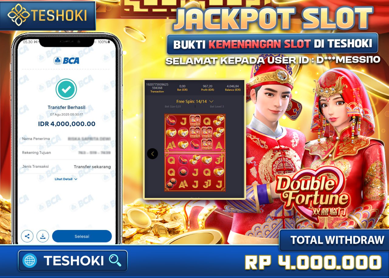 D***MESSI10 JACKPOT SLOT DOUBLE FORTUNE Rp.5.900.000 - LUNAS