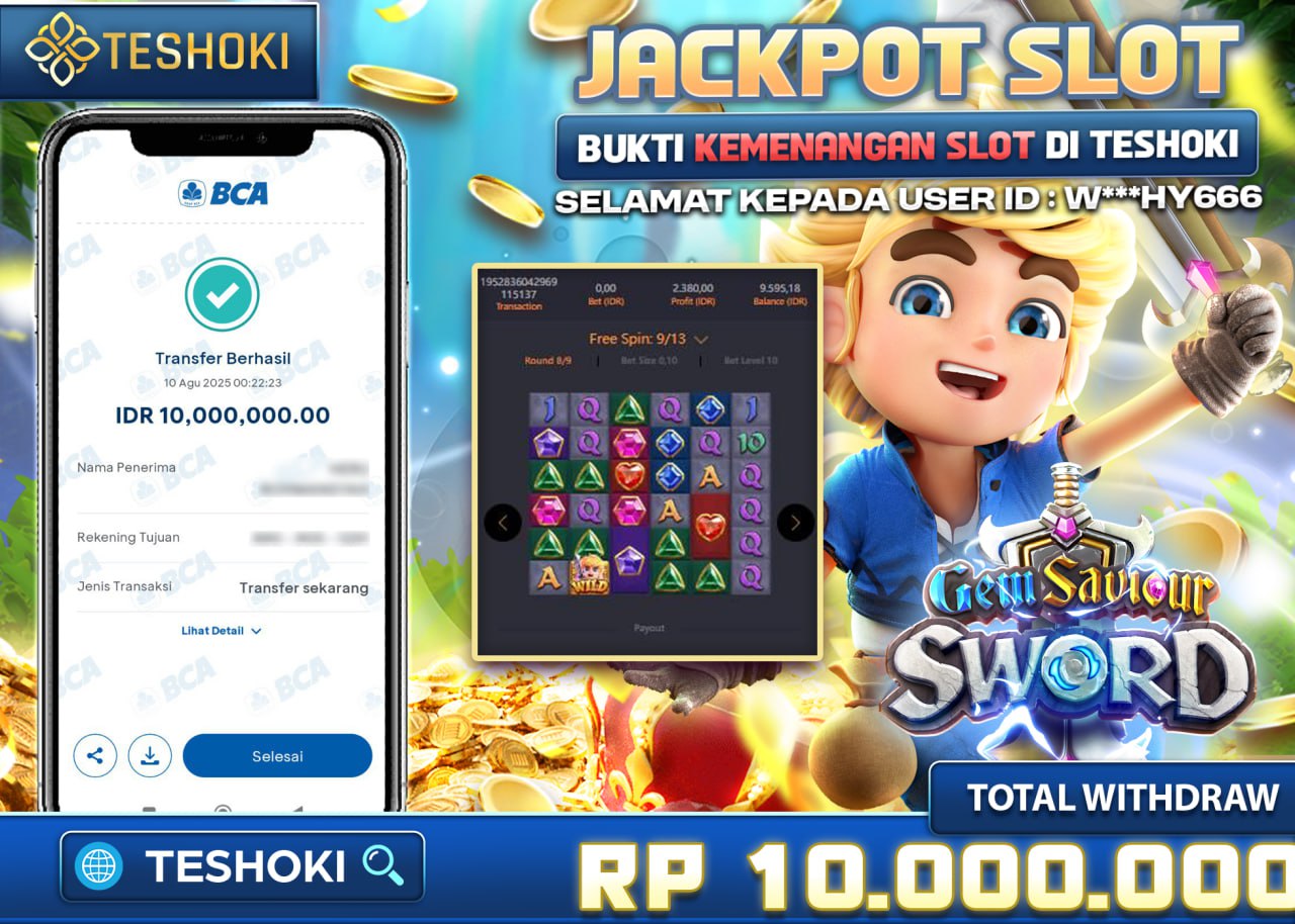 W***HY666 JACKPOT SLOT GEM SAVIOUR SWORD Rp 10.000.000 - LUNAS