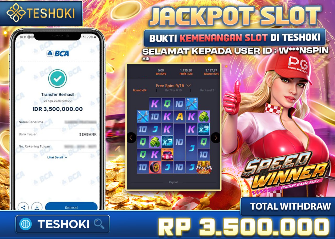 W***NSPIN JACKPOT SLOT SPEED WINNER Rp 3.500.000 - LUNAS