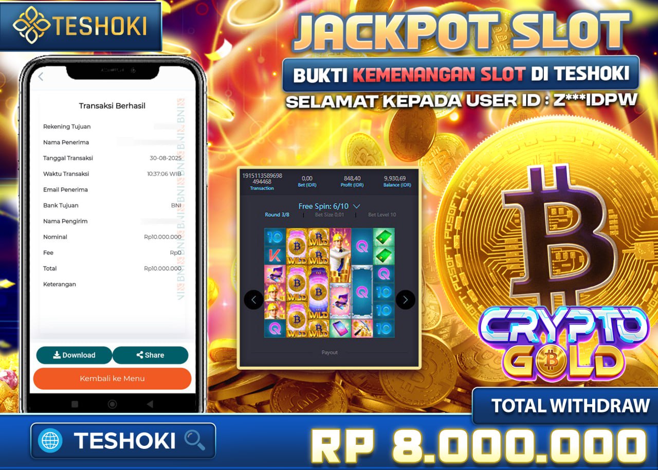 Z***IDPW JACKPOT SLOT CRYPTO GOLD Rp 8.000.000 - LUNAS