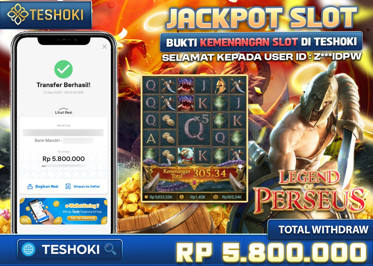 Z***IDPW JACKPOT SLOT LEGEND OF PERSEUS Rp 5.800.000 - LUNAS