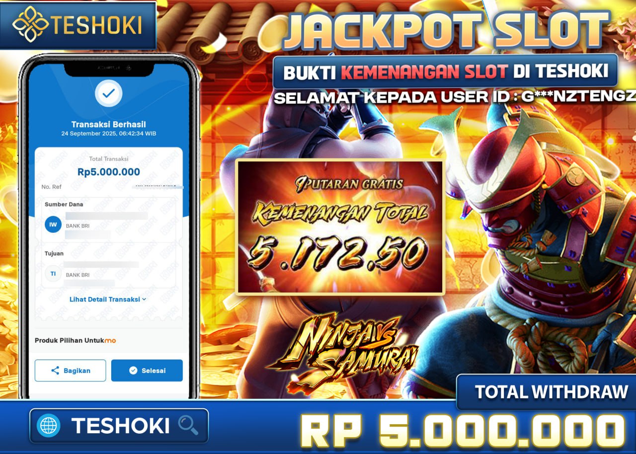 G***NZTENGZ JACKPOT NINJA VS SAMURAI Rp 5.000.000 - LUNAS