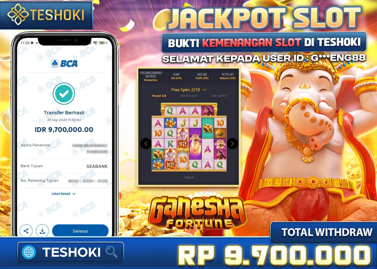 G***ENG88 JACKPOT GANESHA FORTUNE Rp 9.700.000 - LUNAS